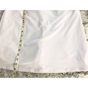 White A-Line Mini Skirt w/shorts for Casual Resort Wear